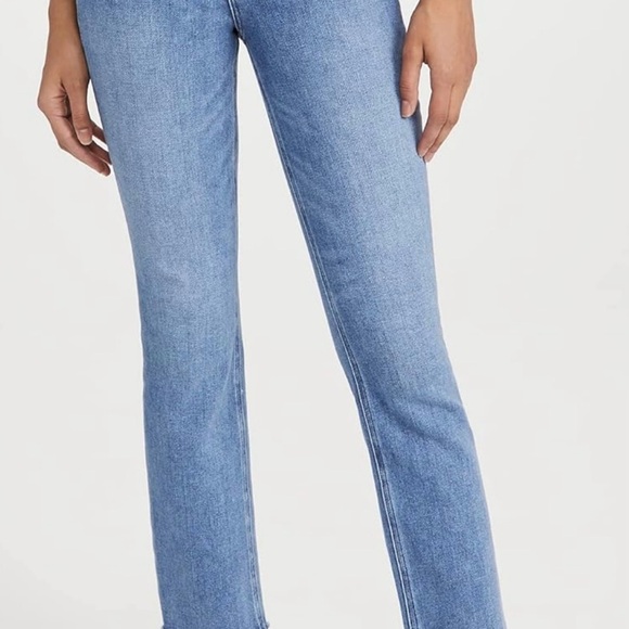 Paige Kylie Straight Leg Crop Jeans Raw Hem Distressed Clare Destructed Sz 26 - Picture 3 of 16